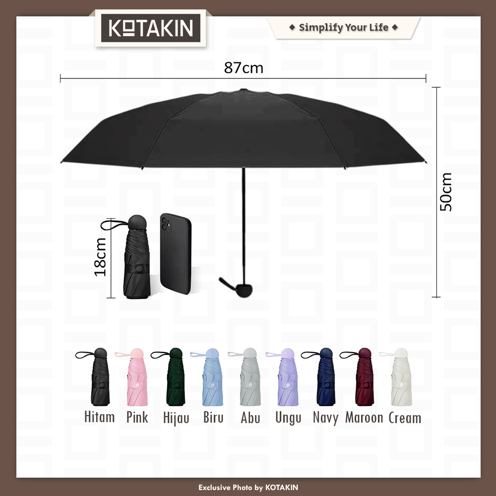 Payung Lipat Hujan Umbrella Travel Size